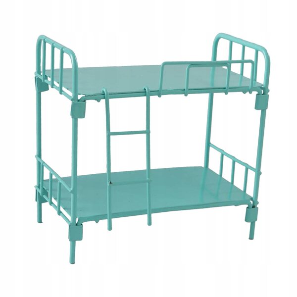 1:12 Puppenhaus-Miniatur-Etagenbett mit Metallleiter