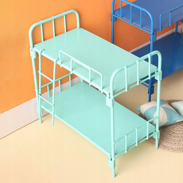 1:12 Puppenhaus-Miniatur-Etagenbett mit Metallleiter