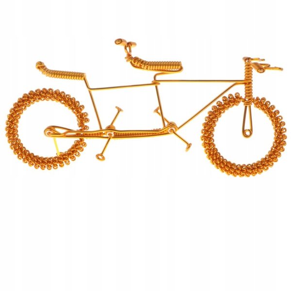 Goldene handgefertigte Metall-Tandem-Fahrradmodell-Tischdekoration