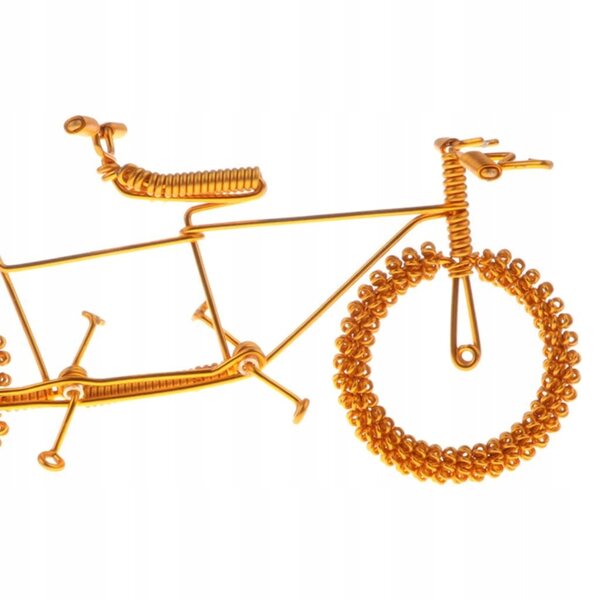 Goldene handgefertigte Metall-Tandem-Fahrradmodell-Tischdekoration