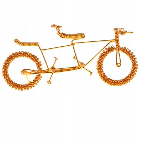 Goldene handgefertigte Metall-Tandem-Fahrradmodell-Tischdekoration