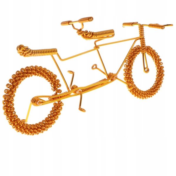 Goldene handgefertigte Metall-Tandem-Fahrradmodell-Tischdekoration