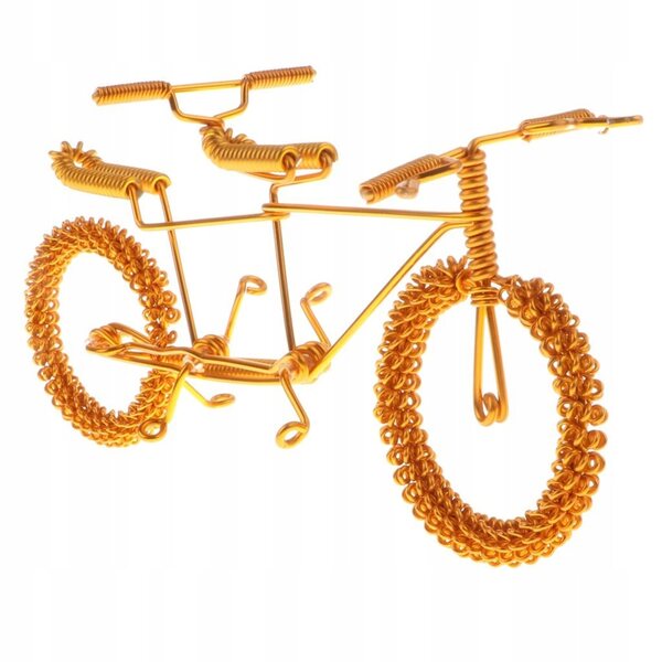 Goldene handgefertigte Metall-Tandem-Fahrradmodell-Tischdekoration