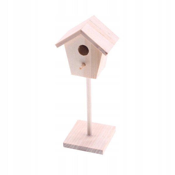 Miniatura casa per uccelli 1:12 in legno per giardino delle fate e bambole