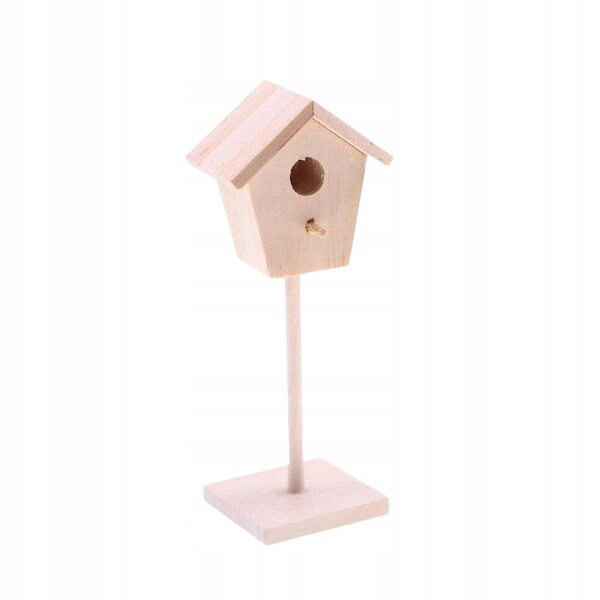 Miniatura casa per uccelli 1:12 in legno per giardino delle fate e bambole