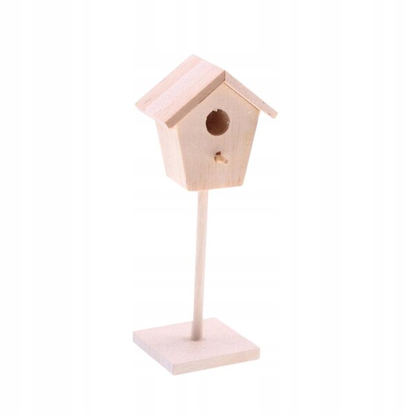 Miniatura casa per uccelli 1:12 in legno per giardino delle fate e bambole