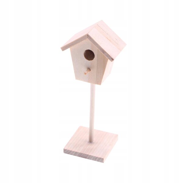 Miniatura casa per uccelli 1:12 in legno per giardino delle fate e bambole