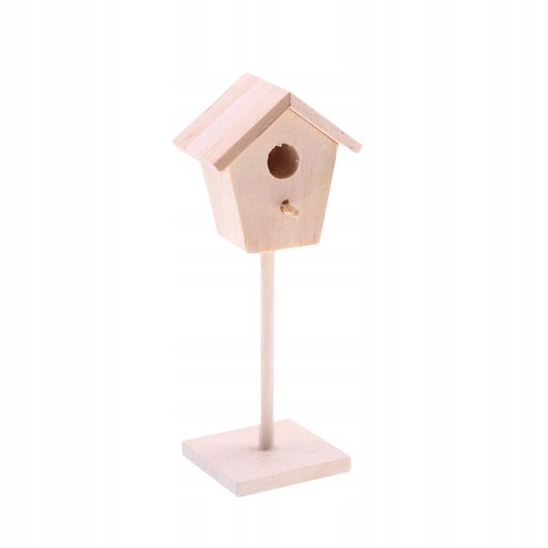 Miniatura casa per uccelli 1:12 in legno per giardino delle fate e bambole