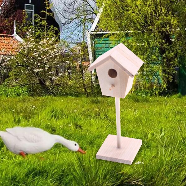 Miniatura casa per uccelli 1:12 in legno per giardino delle fate e bambole