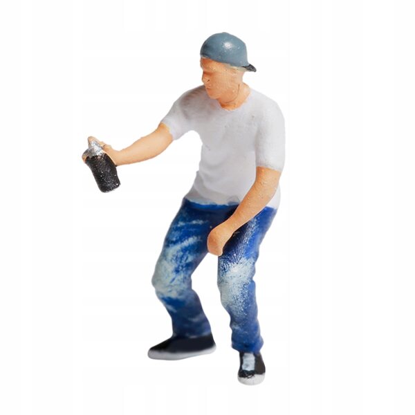 1:87 Harz-Dioramafigur, realistisches weißes Jungenmodell