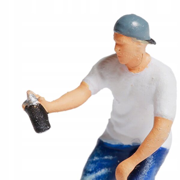 1:87 Harz-Dioramafigur, realistisches weißes Jungenmodell
