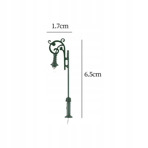 Mini Lampioni a LED scala 1:87 per modellismo ferroviario e mini case