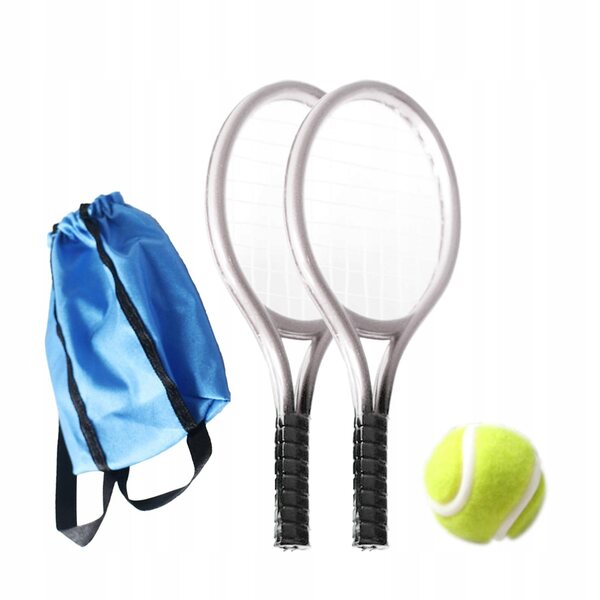 KingLine Puppenhaus-Miniatur-Tennis-Set 1:12 Silber von hoher Qualität