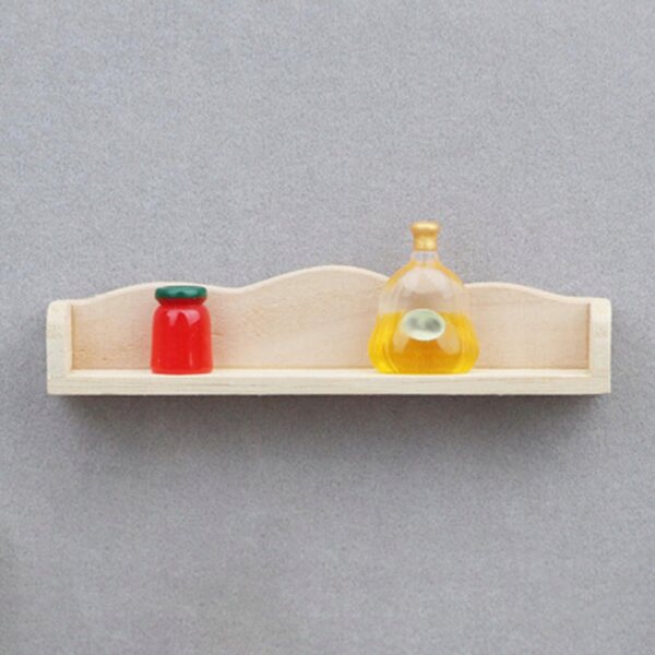 Miniatura Scaffale in Legno da Parete per Casa delle Bambole 1:12 Vintage