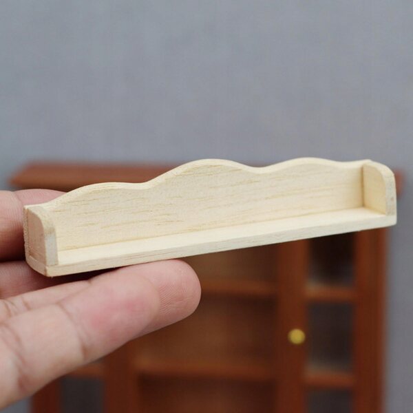 Miniatura Scaffale in Legno da Parete per Casa delle Bambole 1:12 Vintage