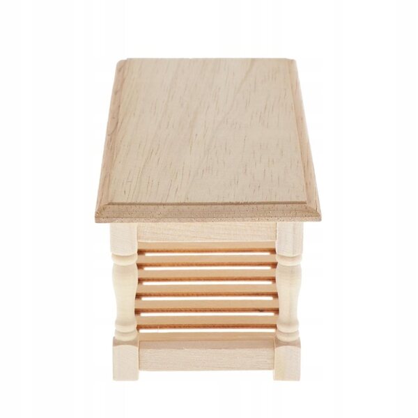 1:12 unbemalte Holztischminiatur für Puppenhaus, 13,5 cm