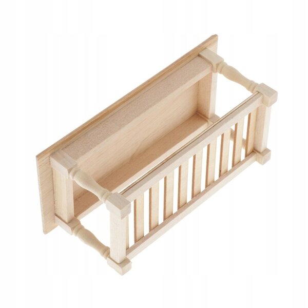 1:12 unbemalte Holztischminiatur für Puppenhaus, 13,5 cm