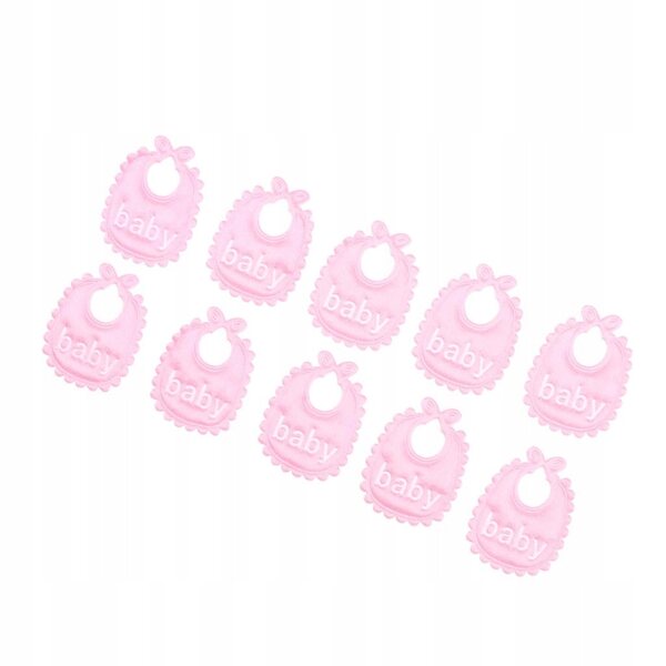 10 rosa Mini-Lätzchen für 1/12 Puppen, Puppenhaus-Zubehör