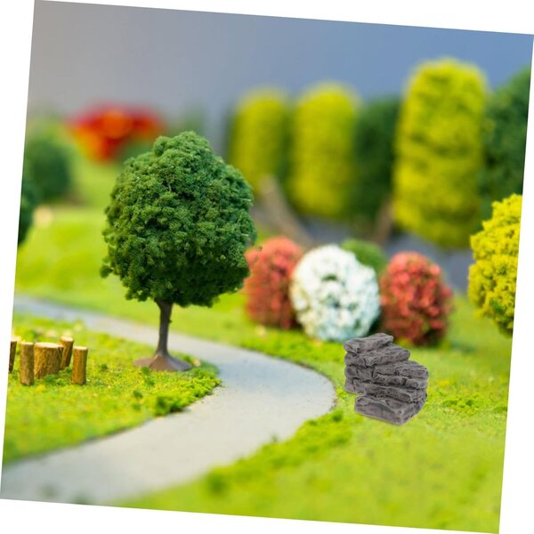 iplusmile Gradino Curvo in Pietra Miniatura in Resina per Giardino e Micro Paesaggi