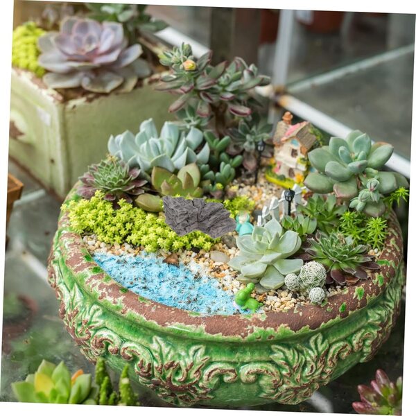 iplusmile Gradino Curvo in Pietra Miniatura in Resina per Giardino e Micro Paesaggi