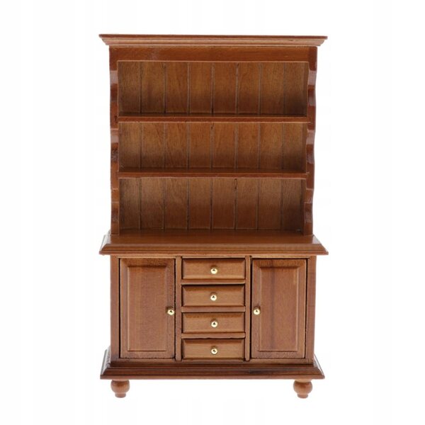Miniatura casa per bambole in legno con mobile a tre livelli e cassetto funzionale