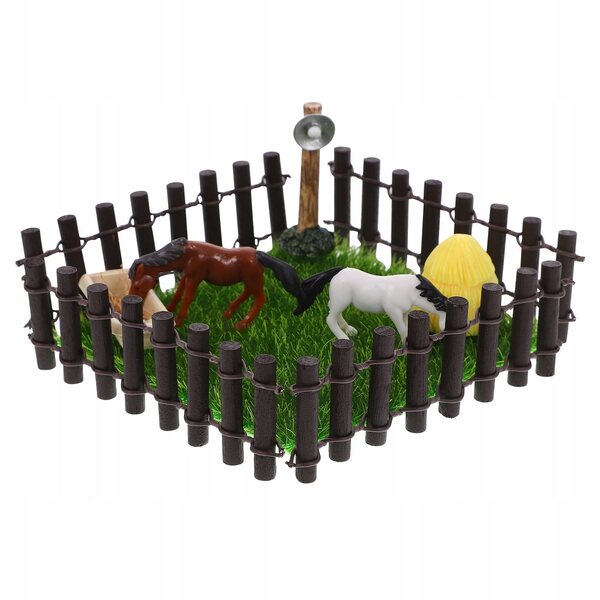 Realistisch koffiekleurig miniatuurschuurmodel voor agrarische landschappen en decoratie