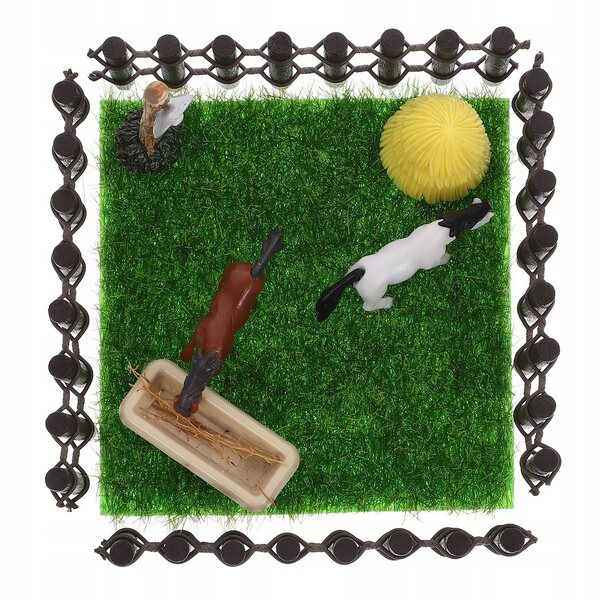 Realistisch koffiekleurig miniatuurschuurmodel voor agrarische landschappen en decoratie