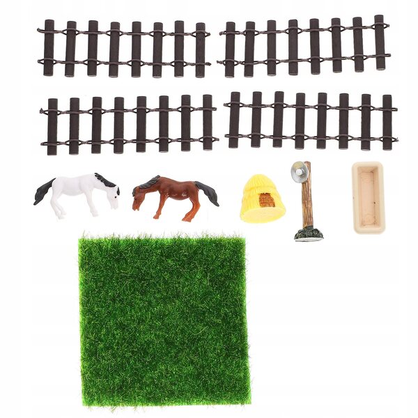 Realistisch koffiekleurig miniatuurschuurmodel voor agrarische landschappen en decoratie