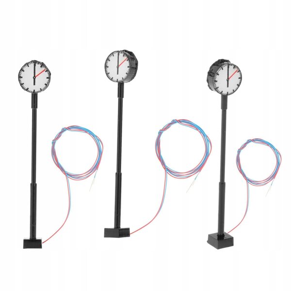 Luci per Modellini Ferroviari Scala 1:87 Set 3 Lampade LED Altezza 6 cm