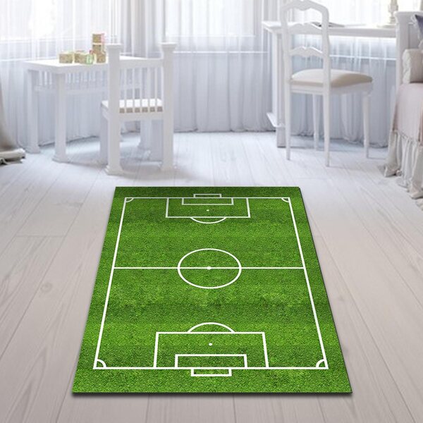 Casa delle bambole Perfeclan in legno verde, 50x80 cm, decorazione sportiva
