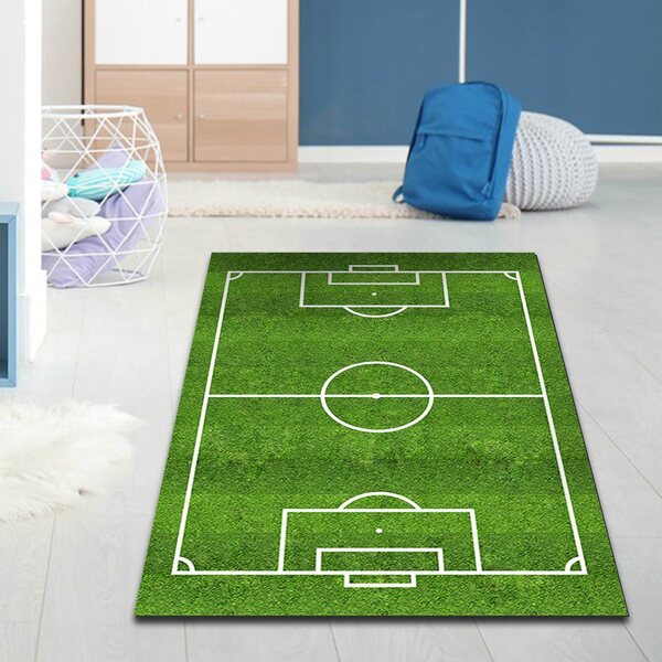 Casa delle bambole Perfeclan in legno verde, 50x80 cm, decorazione sportiva
