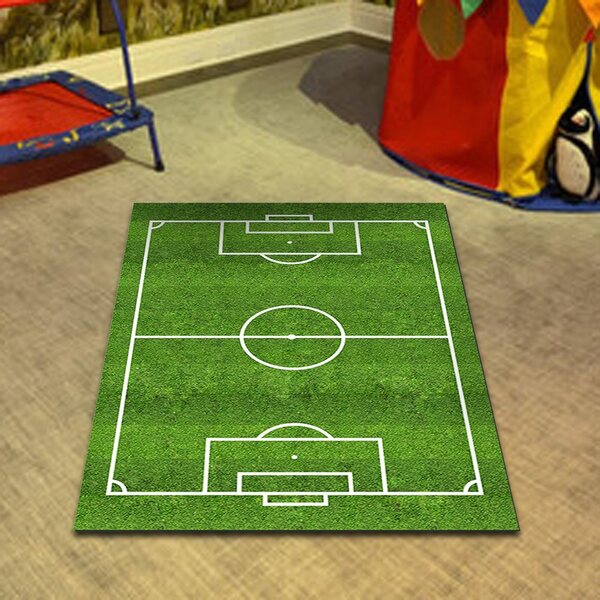 Casa delle bambole Perfeclan in legno verde, 50x80 cm, decorazione sportiva