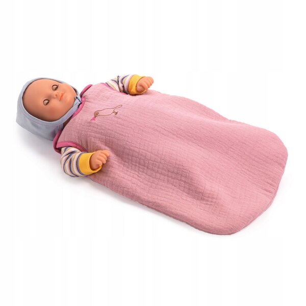 DJeco sacco a pelo rosa per bambole 30-36 cm collezione Pomea