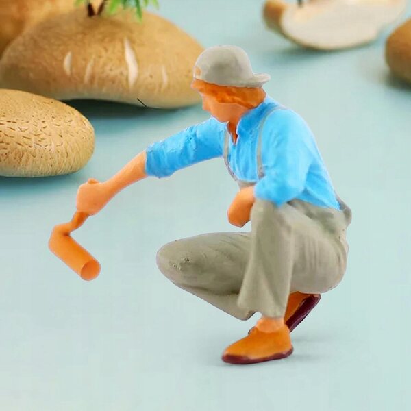 Figurine Miniature Pittori in Resina Dipinte a Mano Scala 1:87 Blu Grigio