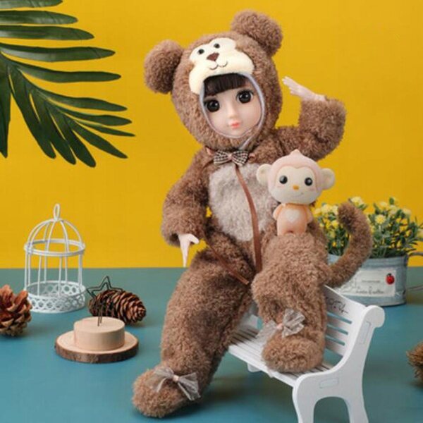 36 cm große BJD-Puppe mit Kleidung und Schuhen, sicheres und handgefertigtes Spielzeug