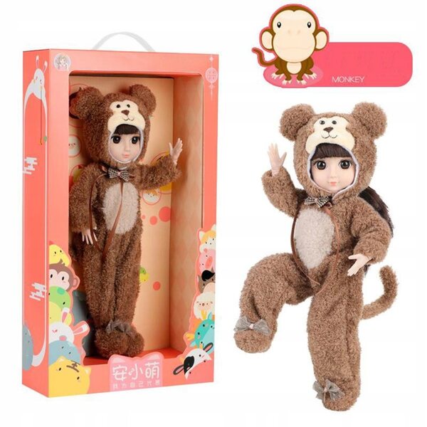 36 cm große BJD-Puppe mit Kleidung und Schuhen, sicheres und handgefertigtes Spielzeug