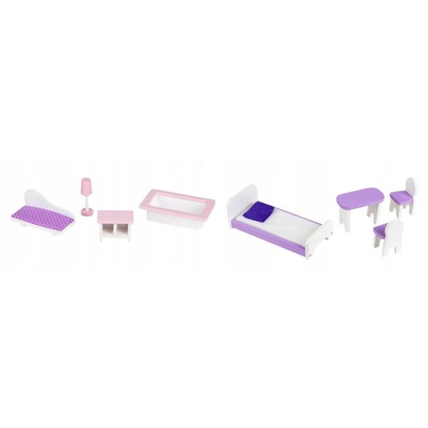 Dollhouse in Legno Grande con Mobili e Accessori - Casa Giocattolo a 3 Piani