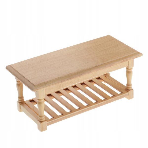 Tavolo in legno naturale per casa delle bambole scala 1/12 - accessorio realistico