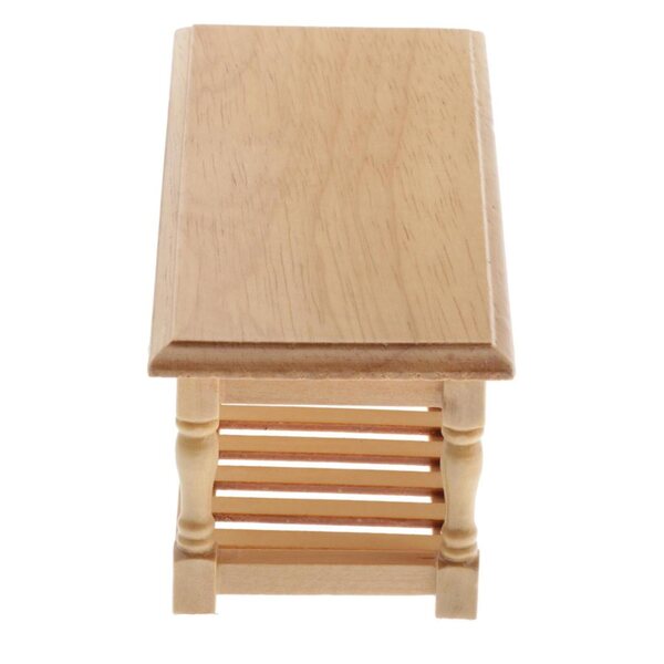 Tavolo in legno naturale per casa delle bambole scala 1/12 - accessorio realistico