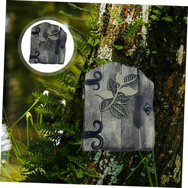 HEMOTON Porta delle Fate in Legno Miniaturizzata per Decorare Alberi e Giardini