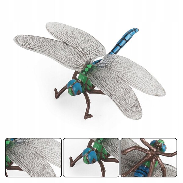 Miniatura Figurina Libellula in ABS Realistica per Decorazione e Gioco Educativo