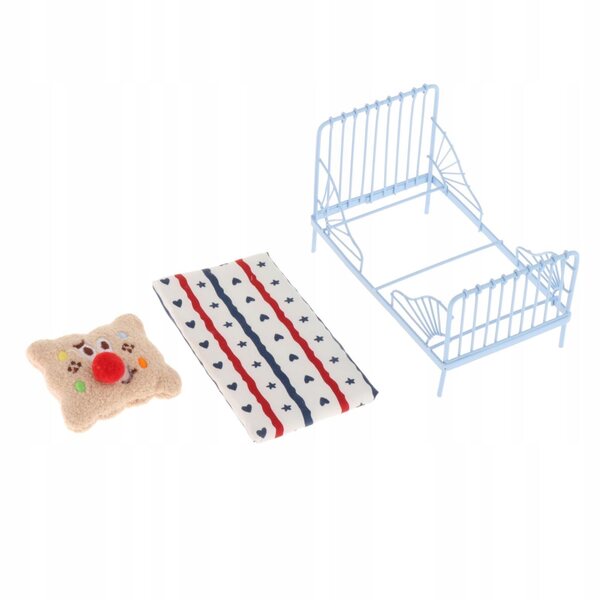 1:12 Dollhouse miniaturowe łóżko miniaturowe akcesoria do domku dla lalek dekoracja