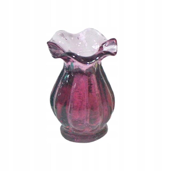 Mini vaso in resina per casa delle bambole 1:12 decorazione Purplish Red
