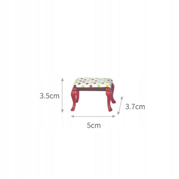 Miniatuur houten stoel 1:12 voor poppenhuis, wit decoratief accessoire