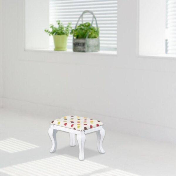 Miniatuur houten stoel 1:12 voor poppenhuis, wit decoratief accessoire