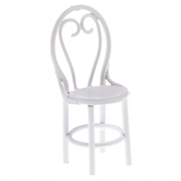 Set Miniature Mobili da Sala da Pranzo in Metallo Scala 1:12 Bianco