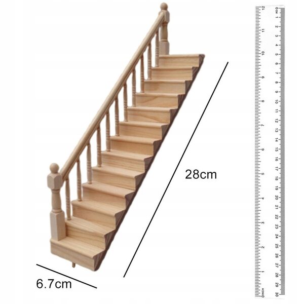 Miniatuur schaal 1:12 houten schaal voor decoratief poppenhuis