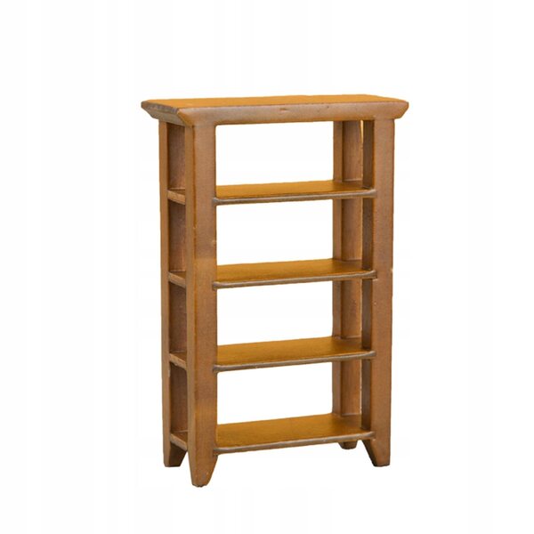 Miniatura Libreria 4 Ripiani in Legno per Casa delle Bambole Scala 1:12