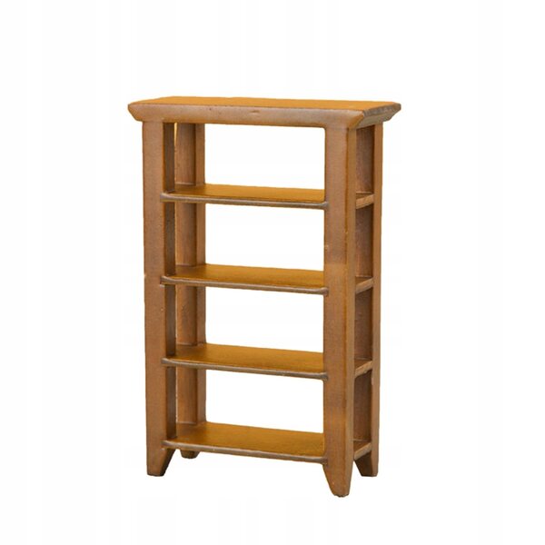 Miniatura Libreria 4 Ripiani in Legno per Casa delle Bambole Scala 1:12