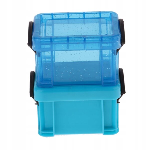 1/6 Puppenhaus-Zubehörkoffer mit Doppelschnallen – Candy Blue